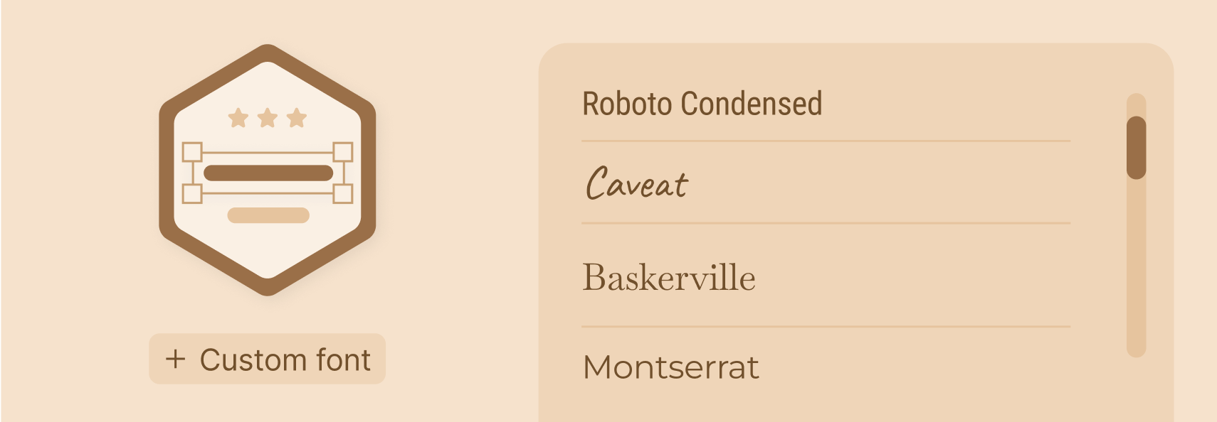 Customize with your brand fonts