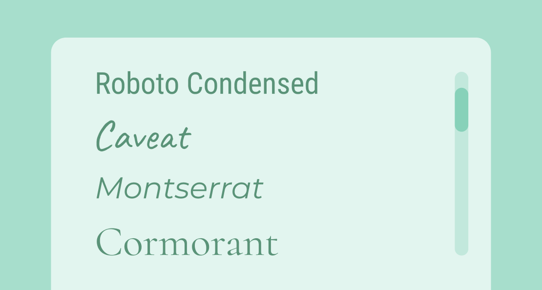 Popular certificate fonts