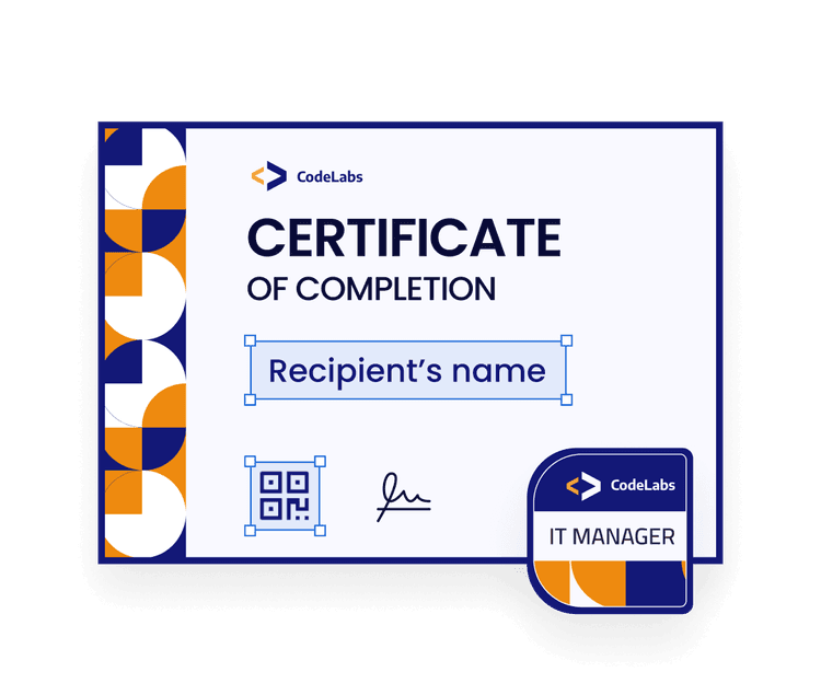 Blue CTA certificate