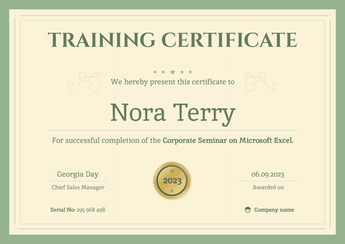 Formal and remarkable certificate of training template landscape Formal and remarkable certificate of training template landscape