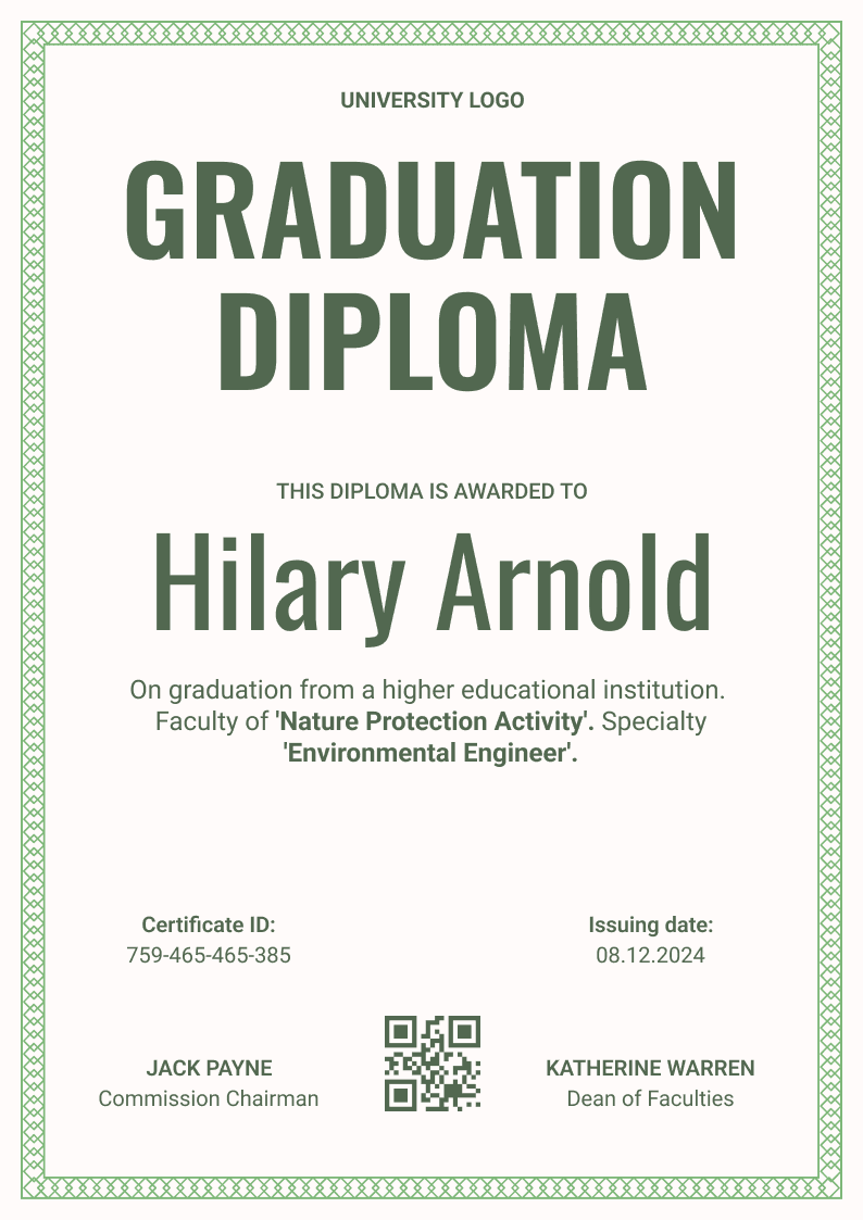 Formal and framed graduation diploma template Formal and framed graduation diploma template