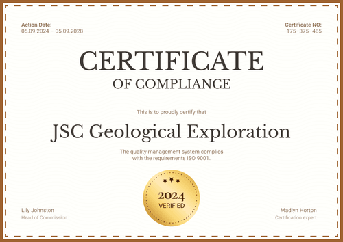 Classic and professional certificate of compliance landscape Classic and professional certificate of compliance landscape