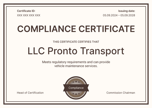 Bold and professional compliance certificate template landscape Bold and professional compliance certificate template landscape