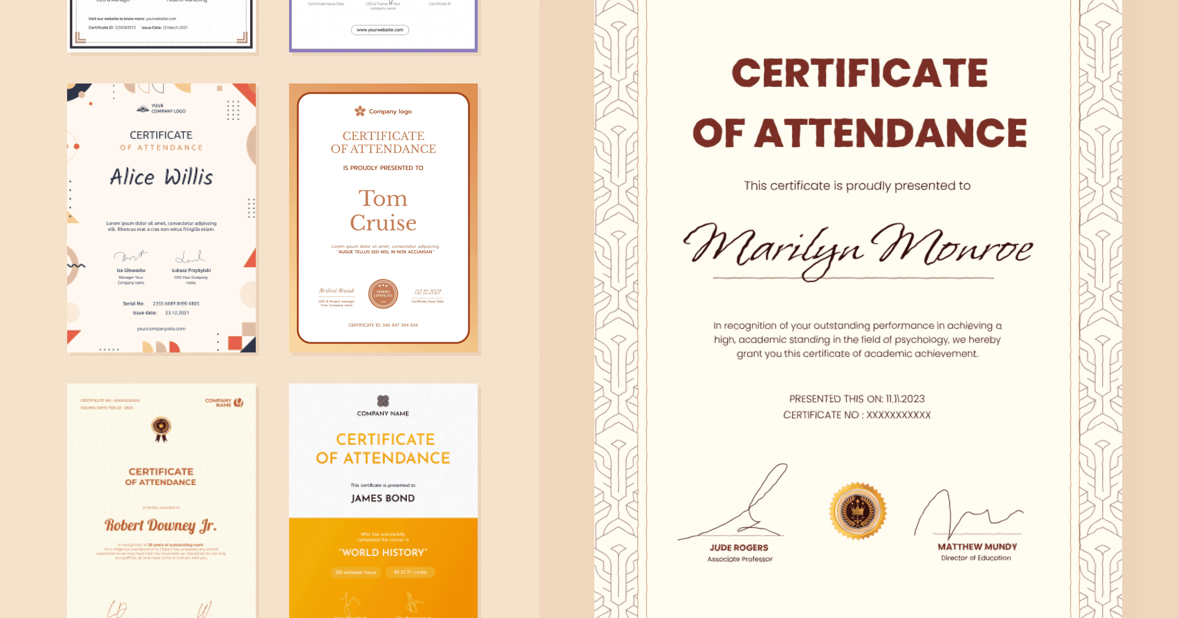30 Free Attendance Certificate Templates & Inspirations cover image 30 Free Attendance Certificate Templates & Inspirations cover image