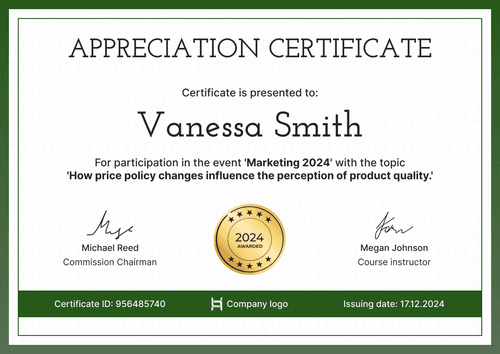Organized and professional certificate of appreciation template landscape Organized and professional certificate of appreciation template landscape