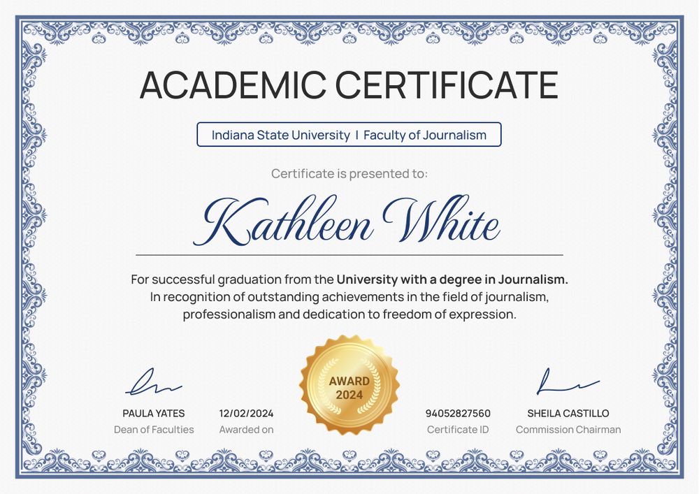 Elegant and professional academic certificate template landscape Elegant and professional academic certificate template landscape