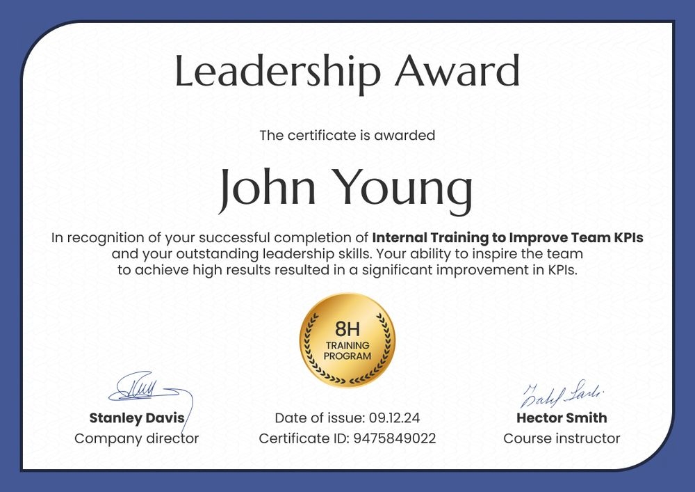 Universal and professional leadership certificate template landscape Universal and professional leadership certificate template landscape