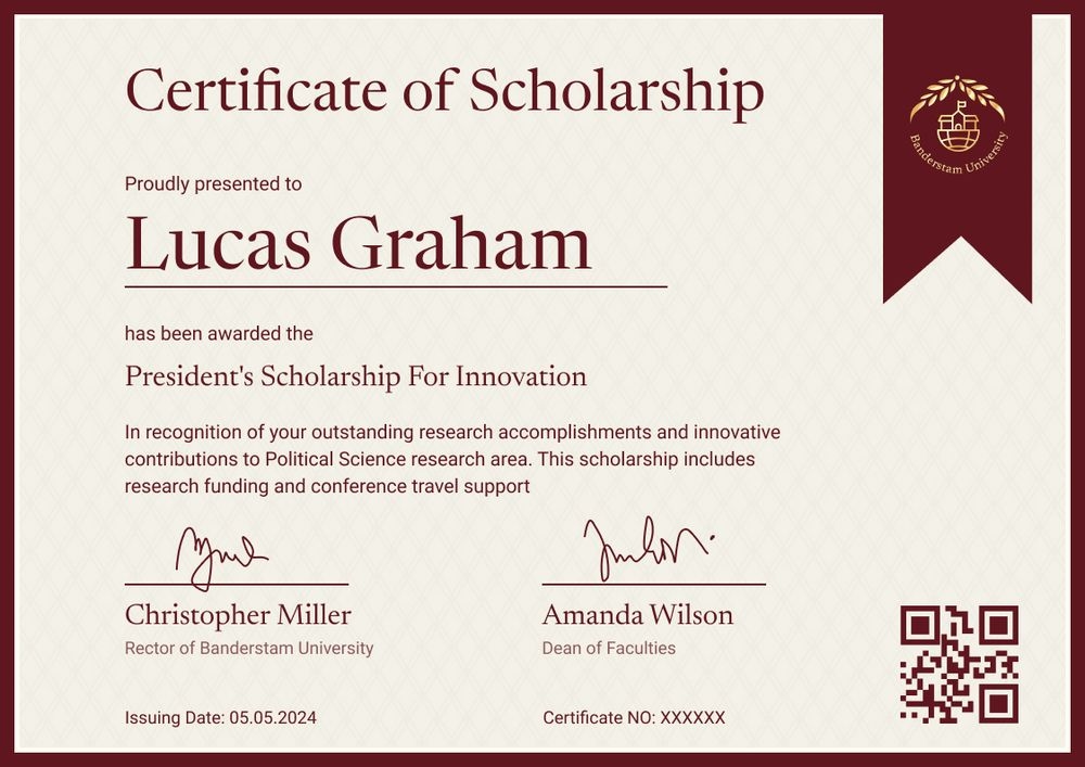 Traditional and formal scholarship certificate template landscape Traditional and formal scholarship certificate template landscape