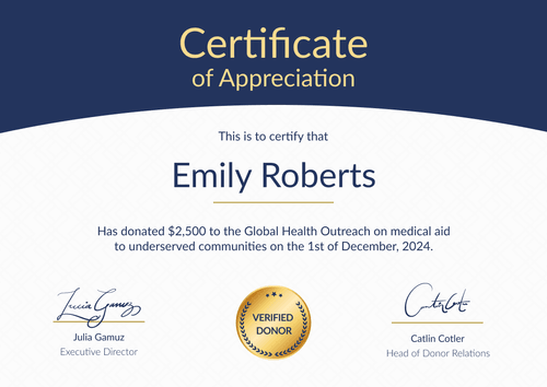 Modern and professional donation certificate template landscape Modern and professional donation certificate template landscape