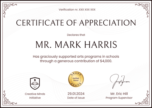 Elegant and professional donation certificate template landscape Elegant and professional donation certificate template landscape