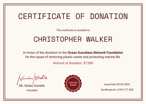 Classic and formal donation certificate template landscape Classic and formal donation certificate template landscape