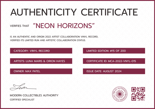 Credible and modern authenticity certificate template Credible and modern authenticity certificate template