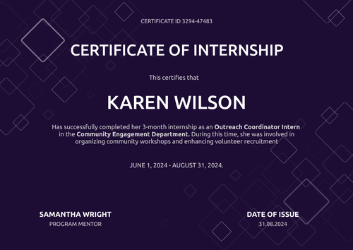 Download Free Internship Certificate in Word Format or Figma Landscape Download Free Internship Certificate in Word Format or Figma Landscape