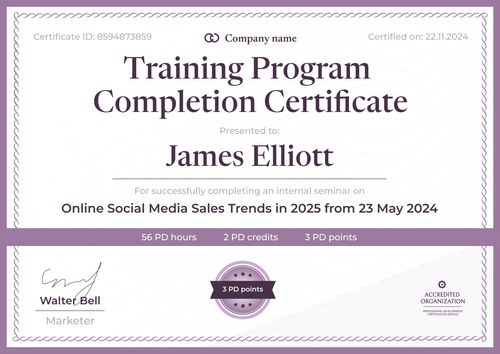 Free Professional Development Certificate Template - Edit & Download Landsecape Free Professional Development Certificate Template - Edit & Download Landsecape