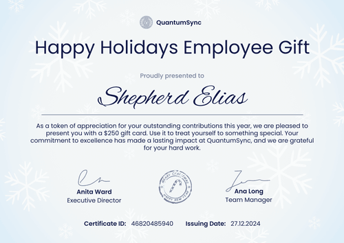Free Simple and Polar Christmas Gift Certificate Template - Edit Online & Download Landscape Free Simple and Polar Christmas Gift Certificate Template - Edit Online & Download Landscape