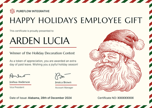 Free Modern and Joyful Christmas Gift Certificate Template - Download Now Landscape Free Modern and Joyful Christmas Gift Certificate Template - Download Now Landscape