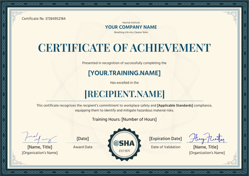 Detailed Hazmat Certificate Template – Adaptable to Your Needs Landscape Detailed Hazmat Certificate Template – Adaptable to Your Needs Landscape