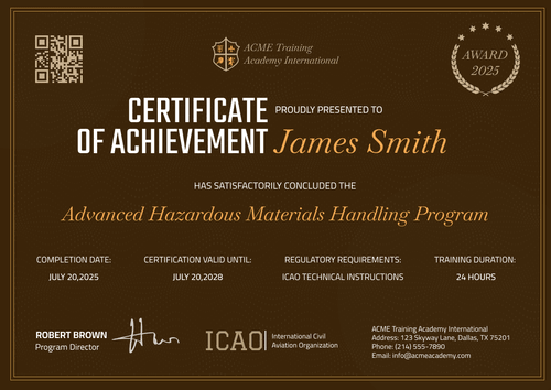 Get and Edit Hazmat Training Certificate Template for Free Landscape Get and Edit Hazmat Training Certificate Template for Free Landscape