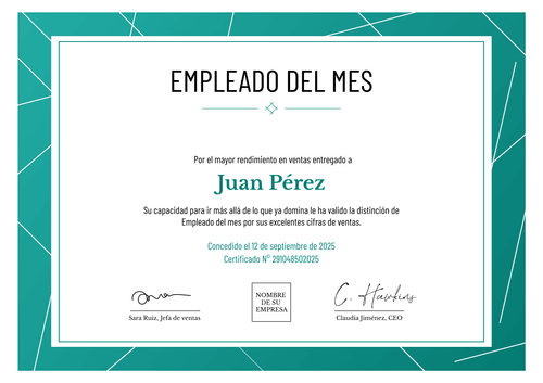 Empleado del mes plantilla profesional y sofisticada – Horizontal Empleado del mes plantilla profesional y sofisticada – Horizontal