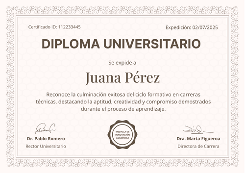 Plantilla diploma formal y ornamental – Horizontal Plantilla diploma formal y ornamental – Horizontal
