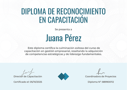Plantilla diploma profesional y básica en azul – Horizontal Plantilla diploma profesional y básica en azul – Horizontal