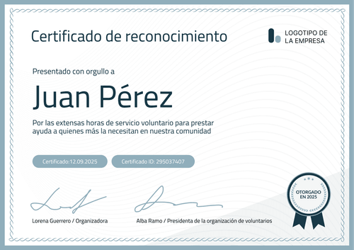 Certificado de agradecimiento moderno y profesional – Horizontal Certificado de agradecimiento moderno y profesional – Horizontal