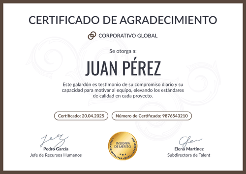 Plantilla de certificado de agradecimiento para logros académicos – Horizontal Plantilla de certificado de agradecimiento para logros académicos – Horizontal