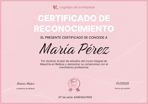 Plantilla de reconocimientos limpia y sencilla – Horizontal Plantilla de reconocimientos limpia y sencilla – Horizontal