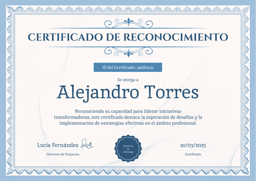 Plantilla de reconocimientos formal y distinguida – Horizontal Plantilla de reconocimientos formal y distinguida – Horizontal