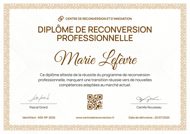 Modèle de diplôme formel et doré Modèle de diplôme formel et doré
