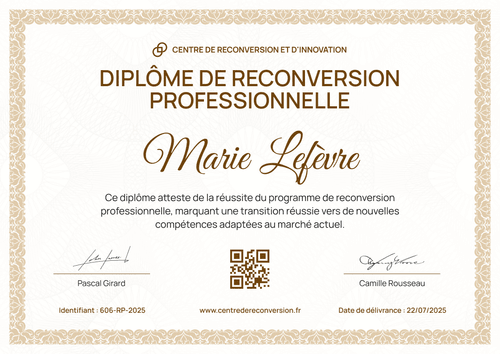 Modèle diplome formel et doré – Paysage Modèle diplome formel et doré – Paysage