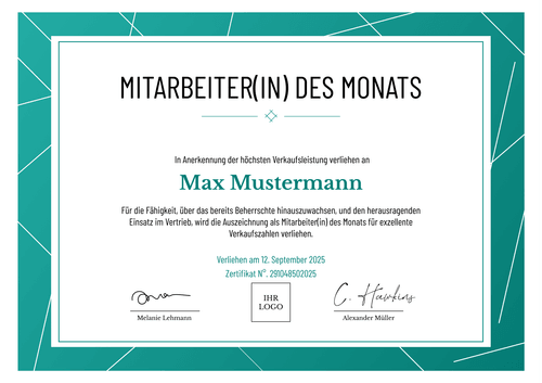 Professionelle Mitarbeiter des Monats Vorlage – Querformat Professionelle Mitarbeiter des Monats Vorlage – Querformat
