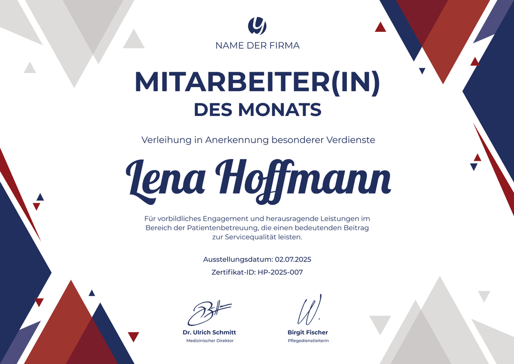 Professionelle Mitarbeiter des Monats Vorlage – Querformat Professionelle Mitarbeiter des Monats Vorlage – Querformat