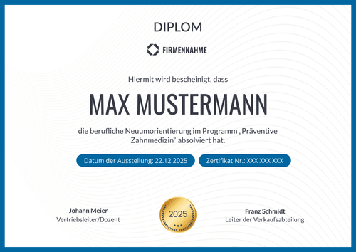 Professionelle Diplom Vorlage – Querformat Professionelle Diplom Vorlage – Querformat
