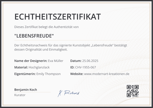 Schlichte Echtheitszertifikat Kunst Vorlage – Querformat Schlichte Echtheitszertifikat Kunst Vorlage – Querformat