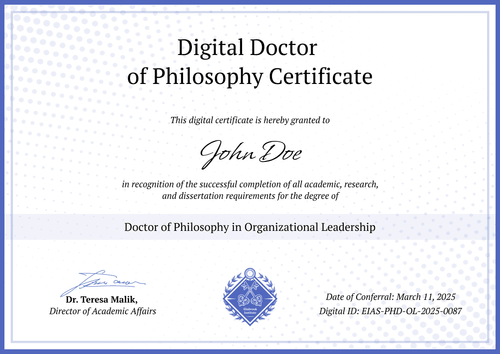 Subtle Doctorate Degree Certificate Template – Landscape Subtle Doctorate Degree Certificate Template – Landscape