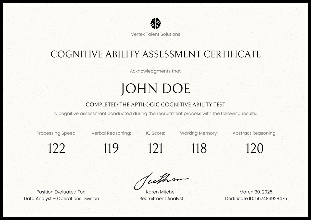 Classic IQ Certificate Template – Landscape Classic IQ Certificate Template – Landscape