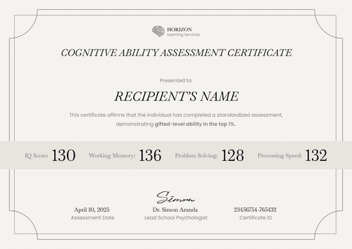 Balanced IQ Certificate Template - Landscape Balanced IQ Certificate Template - Landscape