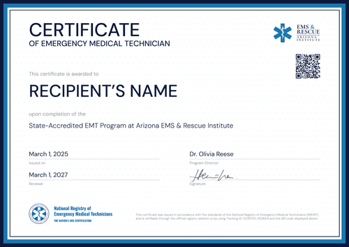 Timeless EMT Certificate Template Free – Landscape Timeless EMT Certificate Template Free – Landscape