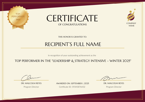 Free Printable Congratulations Certificate Template – Landscape Free Printable Congratulations Certificate Template – Landscape
