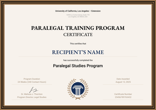 Free Paralegal Certificate Template – Landscape Free Paralegal Certificate Template – Landscape