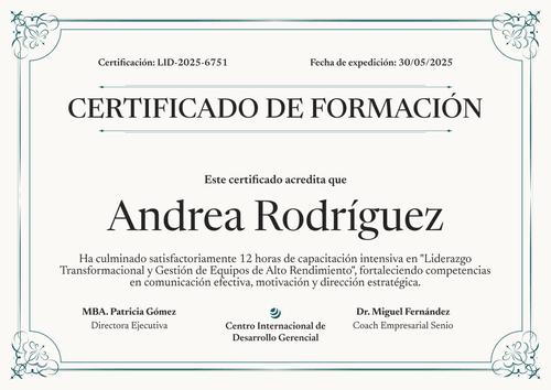 Modelo de certificado de capacitación elegante – Horizontal Modelo de certificado de capacitación elegante – Horizontal