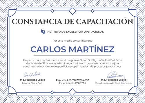 Modelo de certificado de capacitación enmarcado – Horizontal Modelo de certificado de capacitación enmarcado – Horizontal