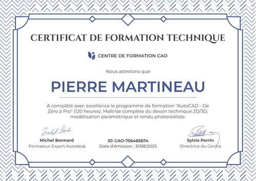 Créez votre modèle de certificat de formation simple et cadré - Paysage Créez votre modèle de certificat de formation simple et cadré - Paysage