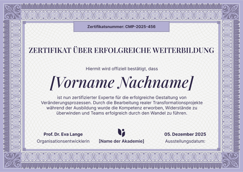 Abschlusszertifikat Vorlage – Querformat Abschlusszertifikat Vorlage – Querformat