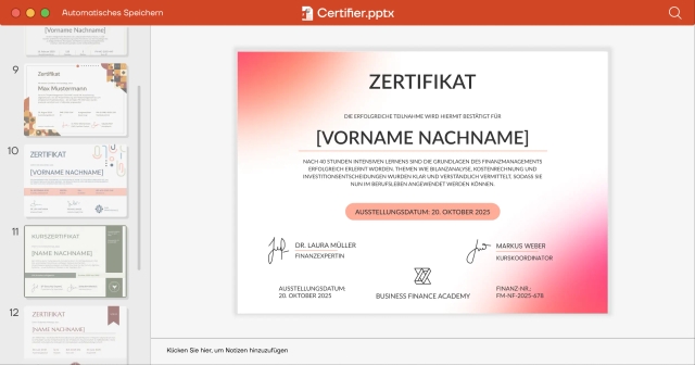 15 kostenlose PowerPoint Zertifikat Vorlagen 2026