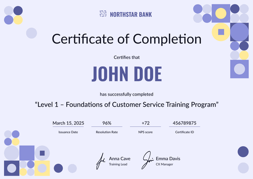 Funky Customer Service Certificate Template – Landscape Funky Customer Service Certificate Template – Landscape