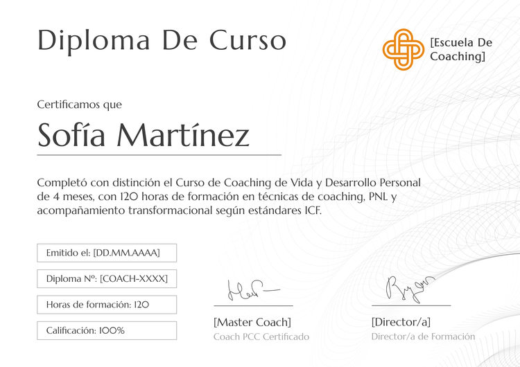 Modelo de certificado de curso estético y formal Modelo de certificado de curso estético y formal