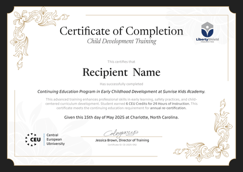 Editable Child Care Certificate Template – Landscape Editable Child Care Certificate Template – Landscape