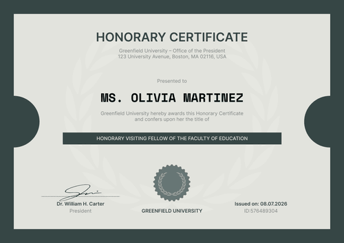 Trusted Honorary Certificate Template for Awards - Landscape Trusted Honorary Certificate Template for Awards - Landscape